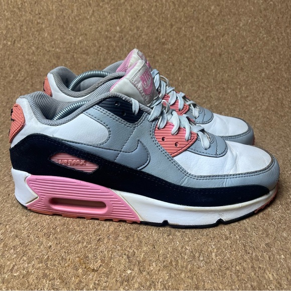 Nike Women's Sneakers - Pink, Gray, and Black Airmax 90 - Picture 2 of 6